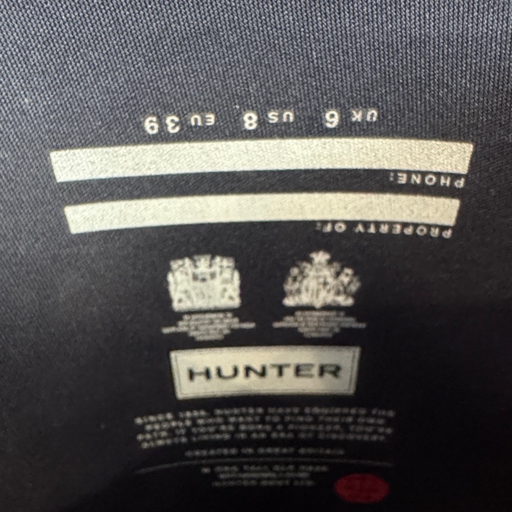 Hunter Glossy Black Rain Boots - Picture 8 of 8
